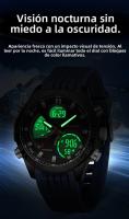 Reloj Deportivo Para Hombre SANDA Con Pantalla Dual Resistente Al Agua 5ATM Luminoso Cuarzo Estudiante Reloj De Mano Con Muestrador Digital Y Analógico - details 8