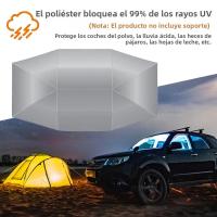 Carpa Para Coche Exterior Azul 4.2x2.1M Cubierta De Sombra Para Vehículo Tejido De Oxford Poliéster Sin Base - details 2