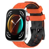 Correa De Deporte De Silicona Suave De Dos Tonos Para Huawei Watch Fit 3 Con Patrón De Fútbol Tamaño 20cm Unisex - details 10