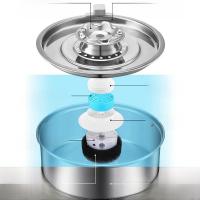 Fuente De Agua Para Gatos 2L Acero Inoxidable 304 Con Bomba Automática Y Filtro Que Purifica El Agua Ultra-quieto Dispensador Para Mascotas - details 3