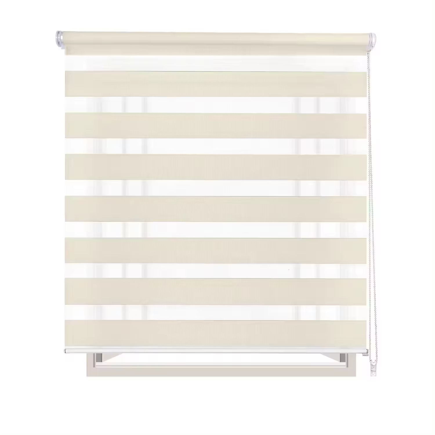 Estor Enrollable, Doble Capa Noche y Día, 60-160x180cm, Fácil de Instalar, para Ventanas y Puertas, Translúcido y Opaco