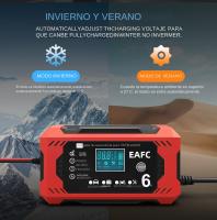 Cargador De Batería Para Coche 6A 12V Dispositivo De Recarga Inteligente Para Baterías De Plomo-Acido Con Pantalla LCD Para Coches Y Motocicletas - details 4