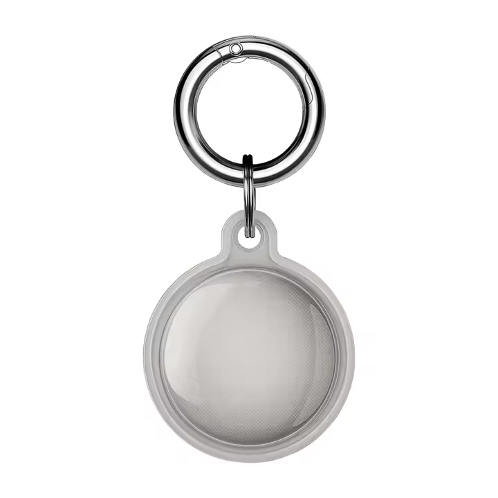 Ociodual Funda Protectora TPU Flexible Llavero Antigolpes 360 Compatible con AirTag Gris Cubierta Antiperdida Sumergible - 1