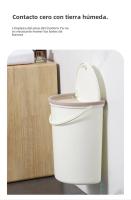 Bandeja De Papel Toalla De Baño Pared Montado Recipiente De Basura Con Tapa Y Mango Resistente Al Agua Estrecho Ecológico Para Cocina Y Baño - details 9