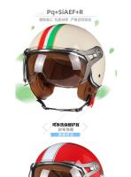 Casco De Motocicleta Retro Para Hombres Y Mujeres DOT 3/4 Open Face Capacidad Vintage Chopper Para Bicicletas Y Scooters - details 1