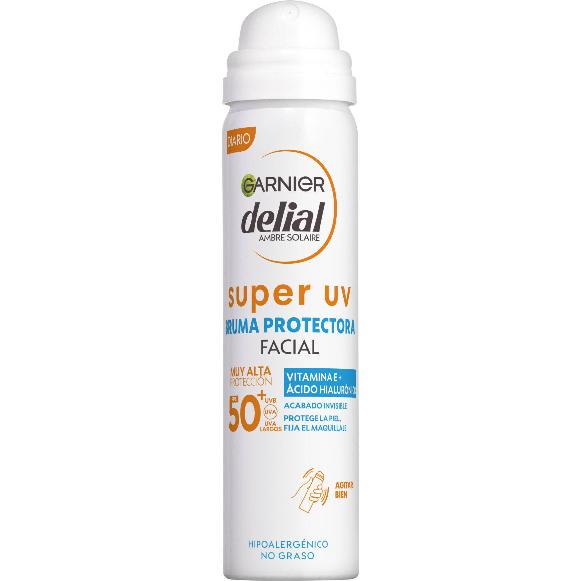 Garnier Delial SUPER UV FPS50+ Bruma Protectora Facial con Textura Invisible - 75ML