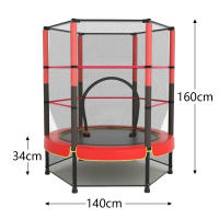 Trampolín Portátil Para Niños De 140 cm/160 cm,Cama Elástica - Trampolín 6 FT/8 FT Ideal Para Regalo De Navidad, Espuma Anticolisión Para Saltar Y Actividades De Trampolín Interior En Trampolín Interior Para 4-15 Años - details 11
