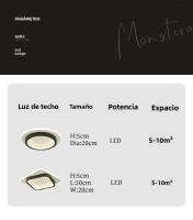 Lámpara De Techo Moderna Y Sencilla LED Decorativa Nórdica Luces De Interior Para Sala De Estar Dormitorio Pasillo Material Metálico Y Acrílico - details 3