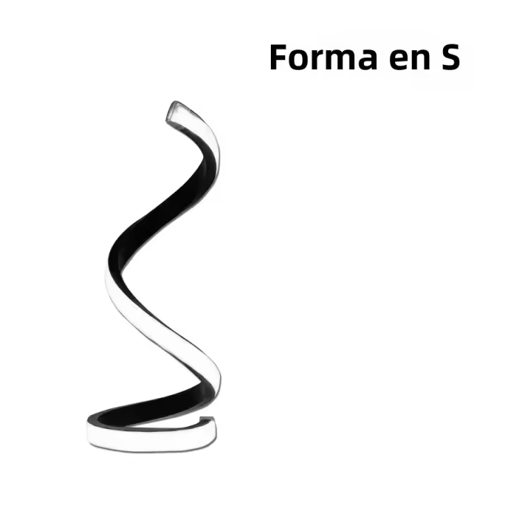 Lámpara De Escritorio RGB LED Blanco Luz Nocturna USB Dimmer Espiral Serpiente Lectura Luz De Escritorio Decoración Dormitorio Botón De Encendido Y Apagado - 1