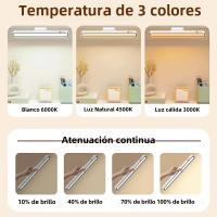 Lámpara De Escritorio LED Recargable Con Imán Y Control Remoto Luz Nocturna Dimmer Continuo Para Dormitorio Armario - details 3