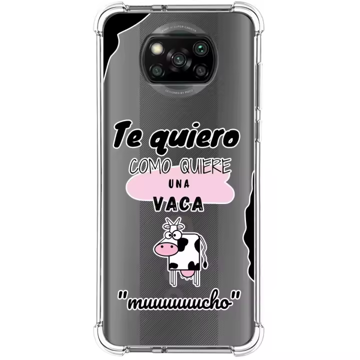 Tumundosmartphone Funda Silicona Antigolpes para Xiaomi POCO X3 NFC / X3 Pro diseño Vaca Dibujos - 1