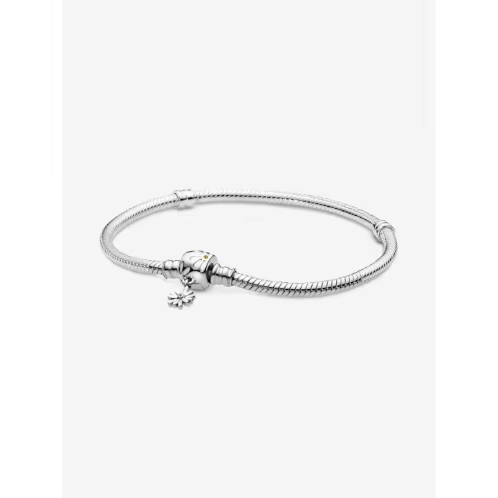 Pandora - Pulsera Pandora Moments con cierre de margarita y cadena de serpiente - Plata de ley - 1