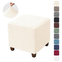Cubierta De Taburete En Forma De T Trenzada Elástica Para Sofa Y Reposapiés Decoración Para Sala De Estar Oficina Hogar - details 6