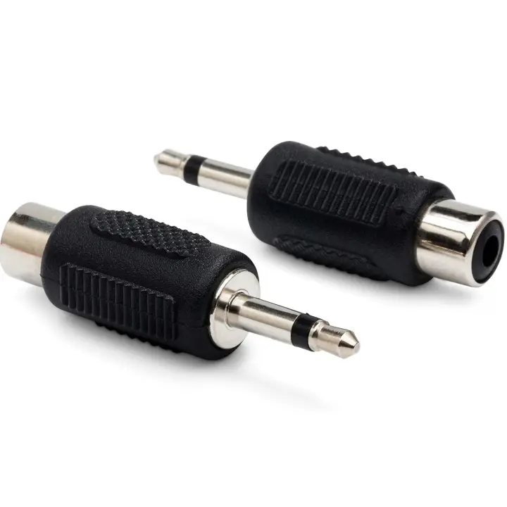 CABLEPELADO Adaptador Audio Mono RCA a Jack 3.5 Macho Negro - 1