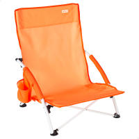 Aktive - Silla de playa plegable azul marino con bolsillo lateral, estructura de acero, ligera y fácil de transportar, para playa y camping - details 1