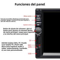 Reproductor Multimedia Para Coche HIPPBQCC 7' 1 Din Carplay Android Auto Pantalla Táctil HD FM AUX Entrada Bluetooth MirrorLink Universal - details 11