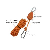8Pcs 4m Cuerda De Camping Ajustable Con Engrosador De Cuerda Y Gancho Fijo Para Tienda De Campaña Accesorios Para Tents - details 7