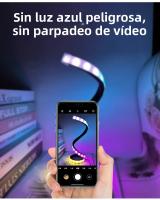 Lámpara De Escritorio RGB LED Blanco Luz Nocturna USB Dimmer Espiral Serpiente Lectura Luz De Escritorio Decoración Dormitorio Botón De Encendido Y Apagado - details 14