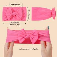 3Pcs/lot Headband Para Bebés Suave Con Gran Lazo Accesorios De Peluca Para Niñas Infantiles Nylon Cabeza De Muñeca Vestimenta - details 6