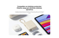 Official | Xiaomi 33W Power Bank 10000mAh (Integrated Cable), Salida de carga rápida de hasta 33 W, Cable USB-C integrado para mayor comodidad, 10 000 mAh de capacidad en un diseño compacto y portátil, Carga hasta 3 dispositivos simultáneamente - details 9