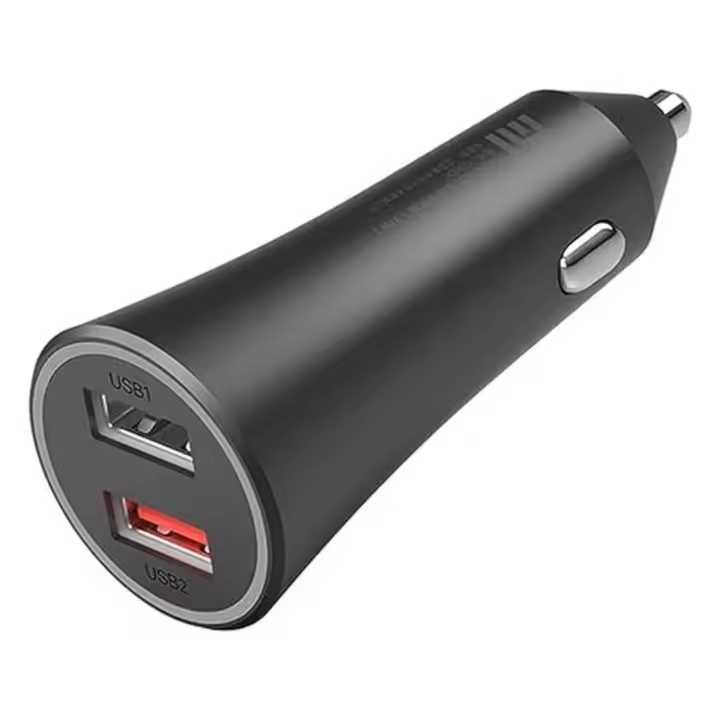 Xiaomi Mi 37W Dual-Port Car Charger Cargador de Coche con Doble Entrada 2x USB (2A, 3A) | Indicador LED | Carga Rápida para Smartphone, Tablet, iPad, Cámara - GDS4147GL - 1