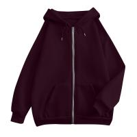 Sudadera De Mujer Con Capucha Abrigo Casual De Color Sólido Otoño E Invierno Con Bolsillos Y Cierre De Cremallera Largo Manga Para Calle - details 17