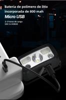 Linterna Frontal LED Recargable Mini Con Sensor Torch De Mano Para Camping Y Búsquedas Luz De Cabecera Potente Y USB - details 6