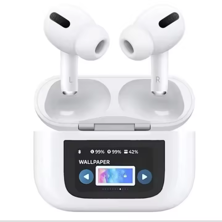 Auriculares inalambricos WP410 pro EN TWS com Bluetooth 5.4,dispostivo de audio con pantalla tactil.cancelacion de ruido y microfono para Android e iOs.color Blanco - 1