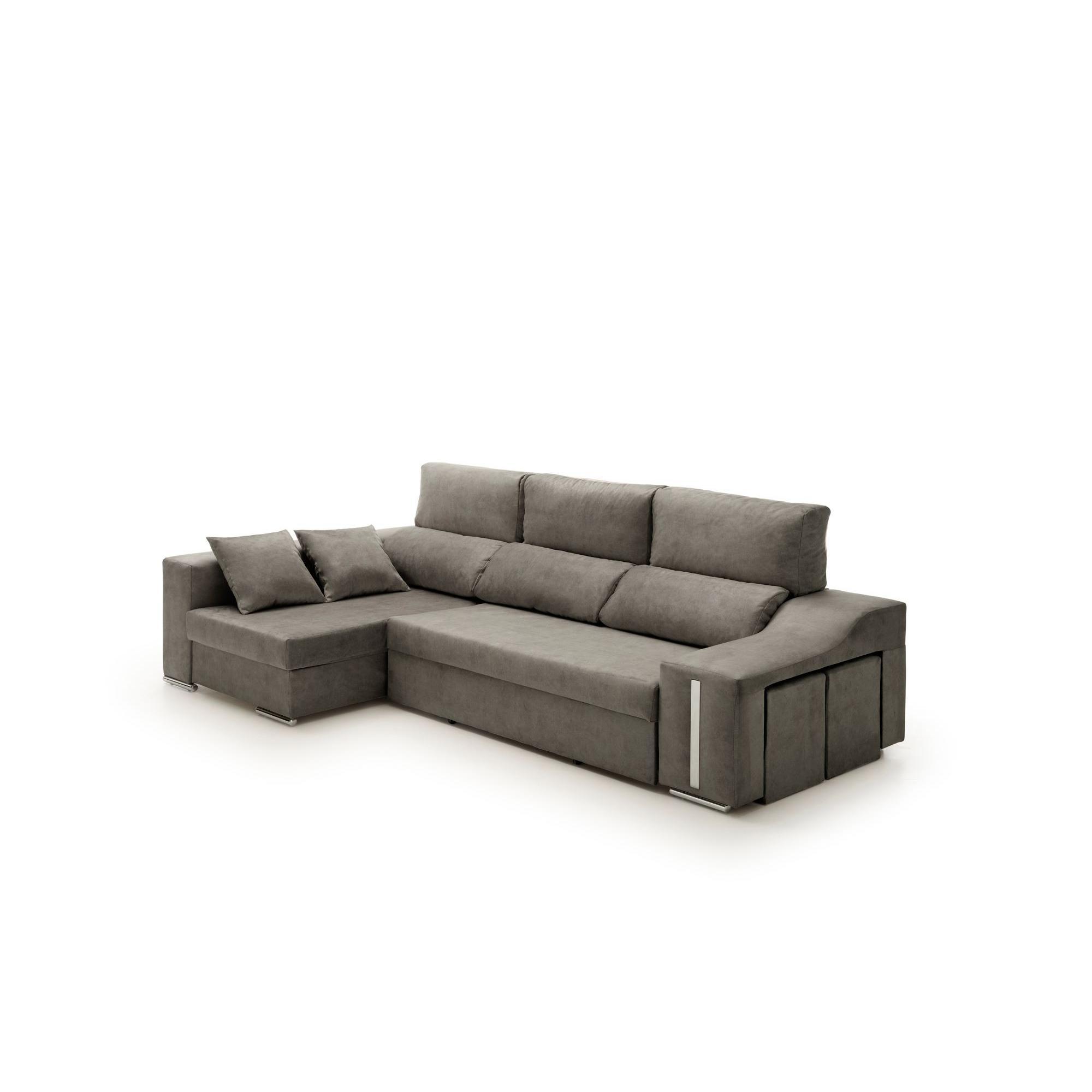 Sofá Chaise Longue Cama Con Arcón y Puff Giuliana