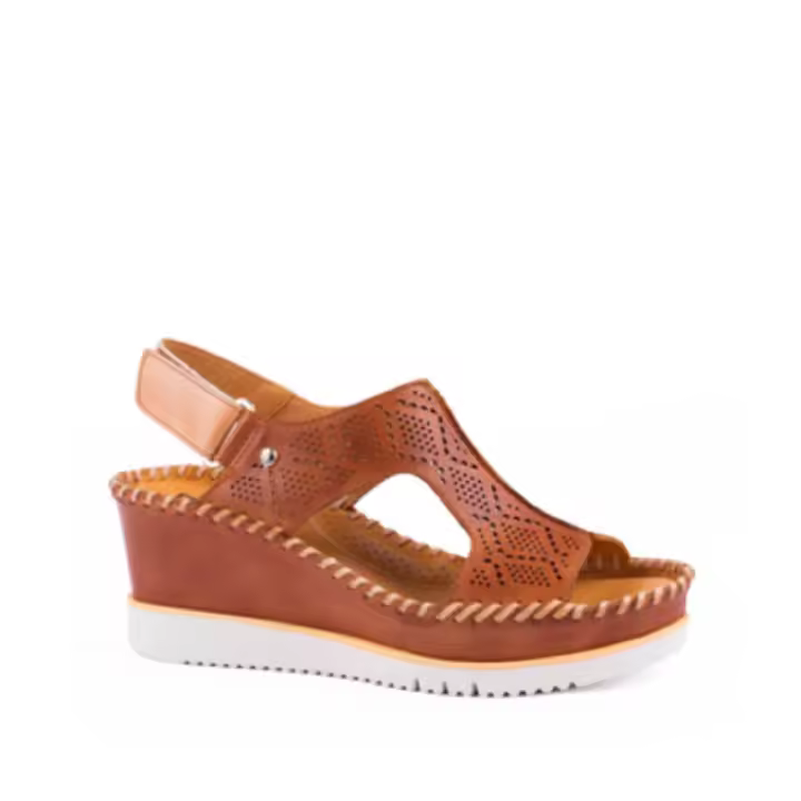 PIKOLINOS AGUADULCE W3Z-1775C1 SANDALIA DE PIEL NATURAL CON CUÑA DE 7 CM. DE ALTURA, FORRO Y PLANTILLA TAMBIÉN DE PIEL. PESO PLUMA PARA MAYOR COMODIDAD. CIERRE DE VELCRO - 1