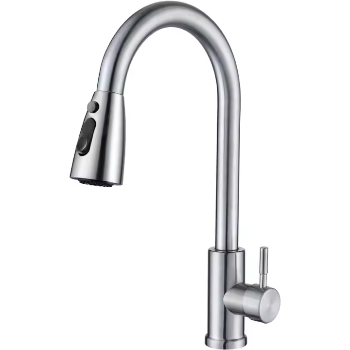 Grifo de Cocina Maple Inoxidable Giratorio 360 Cepillado - 1