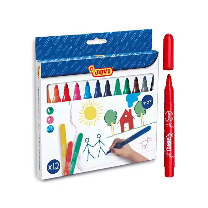 CAJA DE ROTULADORES, LAPICES Y CERAS JOVI PARA DEJAR VOLAR LA CREATIVIDAD - COLORES SURTIDOS - 1