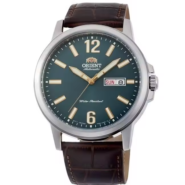 Reloj Automático Hombre Orient Commuter RA-AA0C06E verde correa cuero - 1