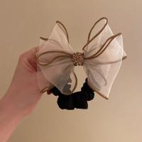 Nuevos Scrunchies De Malla Con Diamantes Para Mujeres Y Niñas Cinturones Elásticos De Cabello Con Lazo Accesorios Para El Cabello Estilo Moda - details 2