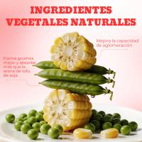 Primerazoo, Arena para Gatos de Tofu Natural, Súper Desodorizante, Baja en Polvo, Aglomerante y Desechable por el Inodoro - details 2