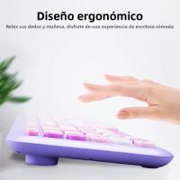 Mofii Combo De Teclado Y Ratón Inalámbrico Slim Compacto 2.4G USB Teclado De Tamaño Completo Con Ratón Inalámbrico 110 Teclas Para Desktop Laptop Tablet - details 5