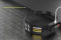 Linterna Frontal LED Recargable Tipo-C Con Sensor De Movimiento 270° Potente Para Camping Y Deportes Torcha Frontal De Reparación - details 5