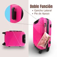 Maleta Avión Equipaje de Mano Viaje Cabina Trolley ABS Rígida 4 Ruedas Maleta de cabina rigida con asa telescopica 55x35x20CM - details 10