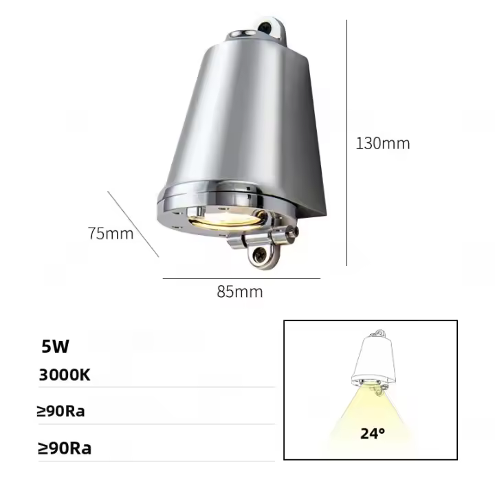 Lámpara De Pared LED Impermeable Para Exterior Iluminación De Jardín De Villa Luz De Lavado De Pared Para Balcones Y Entradas Material De Aluminio Estilo Moderno - 1