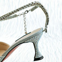 Zapatos De Tacón Alto Para Mujer Con Cordón Y Strap De Tobillo En Color Arcoíris Y Negro De QueenaYan Estilo Africano Y Party - details 5