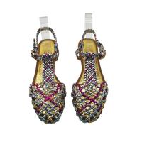 Calzados soraia, Bailarinas destalonadas de punta fina con tejido trenzado artesanal y pulsera ajustable - details 1