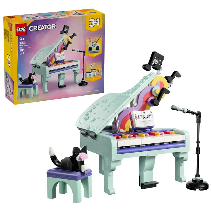 LEGO® 31392 Creator 3en1 Piano Musical Decorativo con Gato de Juguete - 1