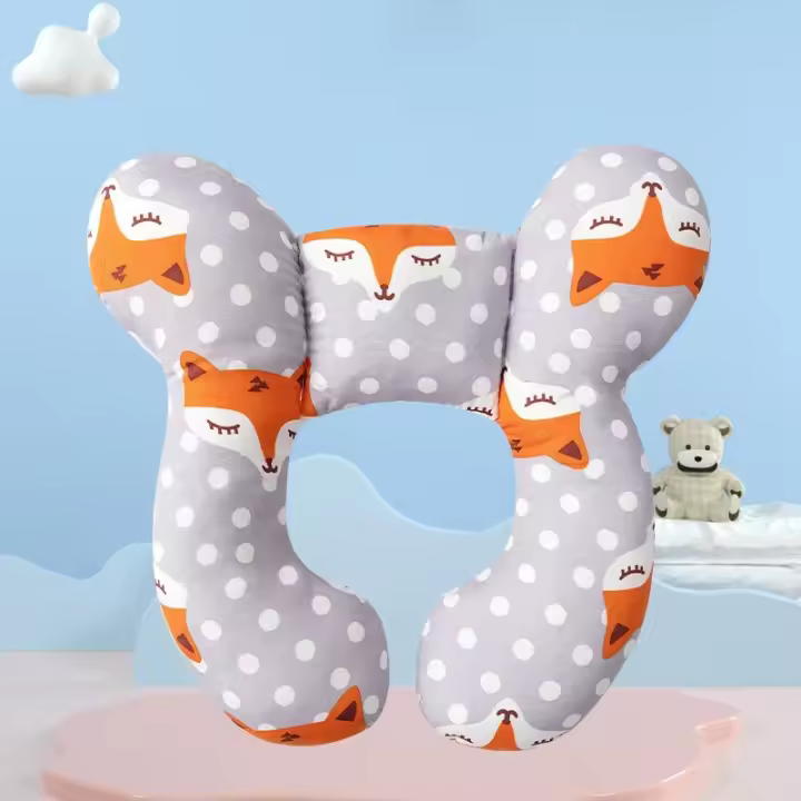 Almohada Para Bebé Viaje Coche Multi Funcional Asiento De Carrera Cojín Para Silla De Paseo U Forma Algodón Suave Dibujos Animados Niños - 1
