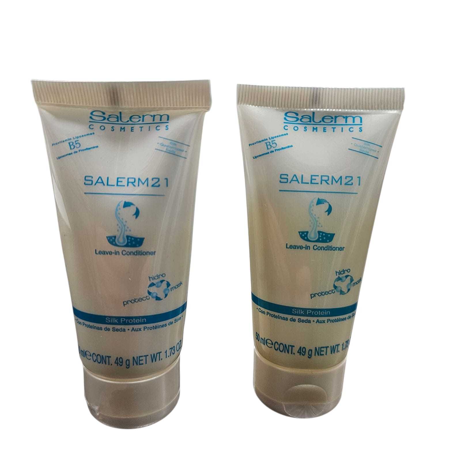 PACK 2 Unidades 2 x 50ml Salerm Cosmetics 21 Tratamiento Reparador sin Aclarado 50 ml - Hidratación Profunda con Proteínas de Seda, Protección Térmica y Brillo Instantáneo