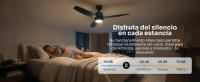 Mellerware - Ventilador de Techo Brizy Bright con Luz y Mando a Distancia. Modelo 2026 Color Negro. 40W. 6 Velocidades. Ultra silencioso. 3 Aspas 132 de Diámetro. Función Verano-Invierno. Temporizador. LED - details 3