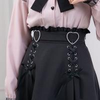 Falda A-Line Lolita Japonesa Talla Grande Cintura Alta Flared Midi Versátil Estilo Niña Suave Para Uso Diario Primavera/Verano Polyester - details 11