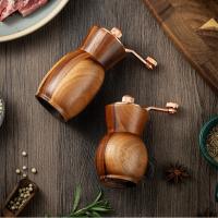 Juego De Molinillos De Pimienta Y Sal De Madera Manuales Con Base Molinillo De Pimienta Multifuncional Caja De Condimentos Herramientas De Cocina - details 10