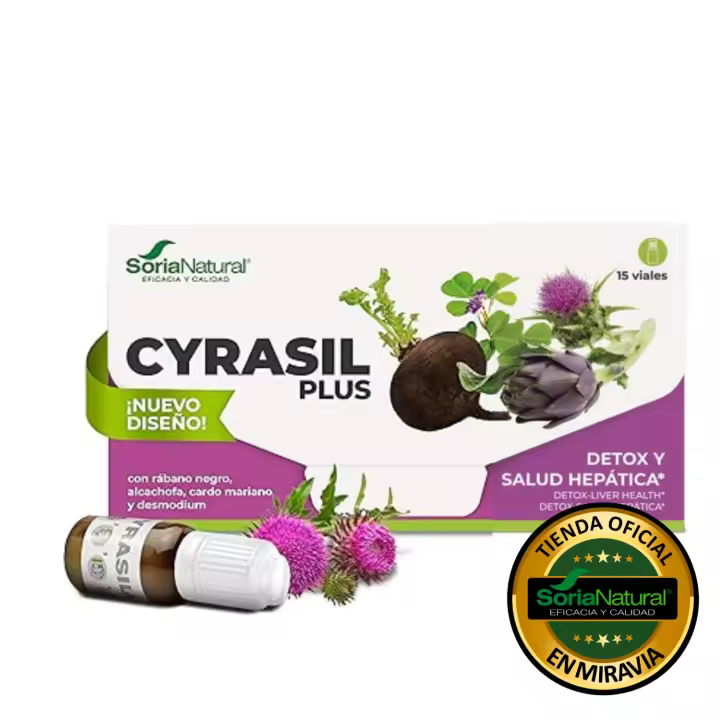 Soria Natural CYRASIL PLUS Depurativo Ayuda a Detoxificar el Organismo Mejora Digestión y Riñón 15 Viales - 1