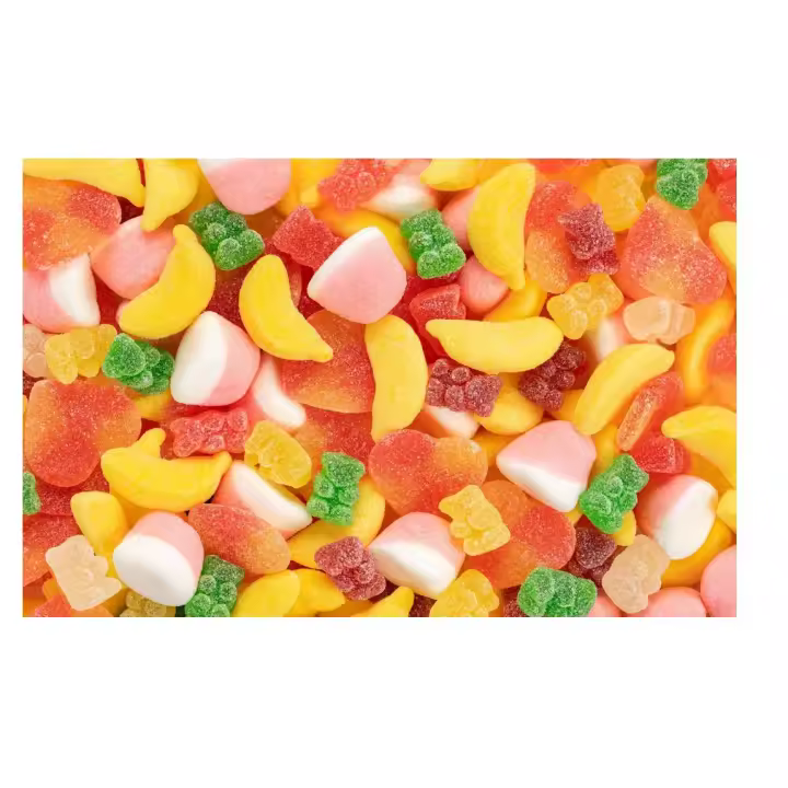 HARIBO FAVORITOS AZUCAR 1KG el mejor surtido de favoritos haribo con nuestros ositos, melocotones, plátanos, besitos y fresas . Sabor de Haribo TOP original calidad de confianza - 1