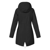 Chaqueta De Lluvia Para Mujer En Color Sólido Casual Impermeable Con Capucha Abrigo De Montañismo a Prueba De Viento De Polyester Y Spandex Cierre De Cremallera Estilo Regular Longitud Larga - details 22